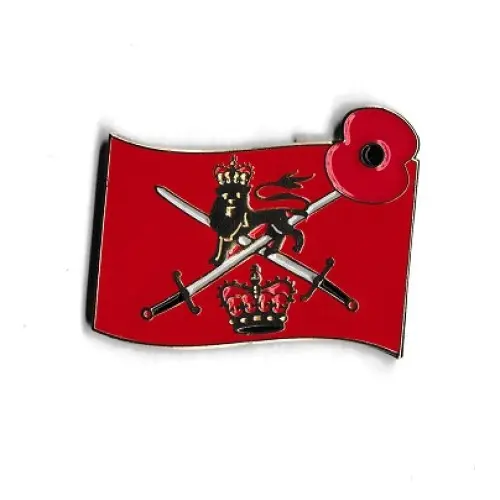 Poppy Flag Enamel Pin (Army)