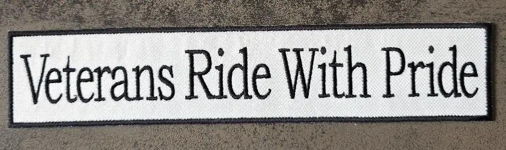 Veterans Ride with Pride Patch Wide